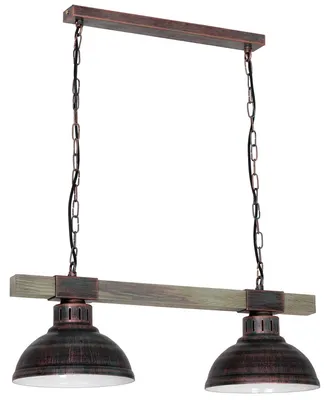 Image de Lampe suspendue industrielle Hakon marron