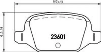 Produktbild von HELLA 8DB 355 009-551 Bremsbeläge Satz Hinten Bremsklötze für FIAT PANDA (169) 500 (312) 500 C (312) PUNTO (188) für ABARTH 500 / 595 / 695 Schrägheck