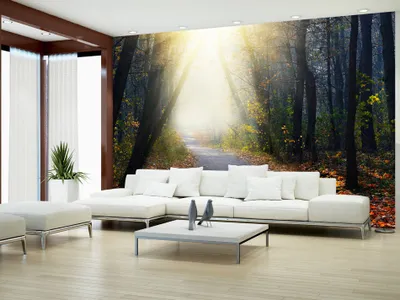 Produktbild von Vlies Fototapete 350x256 cm Tapeten Wandtapete XXL NATUR WALD PARK BÄUME LANDSCHAFT c-A-0078-a-b