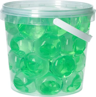Produktbild von trendfinding 1 Liter Eimer Aqualinos Hydroperlen, Größe 3,5 bis 5 cm, Grün