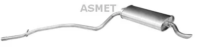 Produktbild von ASMET 16.022 Endschalldämpfer für FIAT Seicento / 600 Schrägheck (187) Auspuff