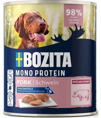 Obrázek produktu pro BOZITA Monoproteinová pašteta z vepřového masa - mokrá krmiva pro psy - 800 g
