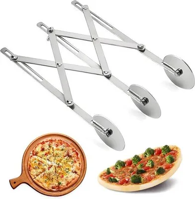 Produktbild von Famanu Pizzaschneider 3 Schneiräder - Edelstahl