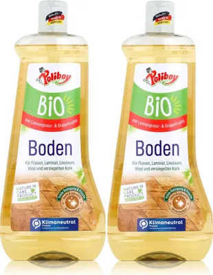 Produktbild von Poliboy Bodenreiniger 1L mit Lemongrass- & Grapefruitöl (2er Pack)