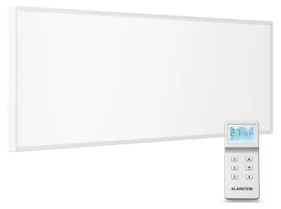 Obrázek produktu pro Infračervený ohřívač Klarstein Wonderwall, 300 W elektrický ohřívač pro pokoje a koupelny, infračervený ohřívač s dálkovým ovládáním a termostatem, elektrický ohřívač bez CO2, infračervený ohřívač na zeď