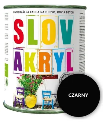 Zdjęcie produktu dla Czarna farba akrylowa matowa do drewna na zewnątrz z atestem CZARNY 0,75 L