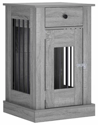 Obrázek produktu pro vidaXL Klec pro psy, barva Sonoma-šedá, rozměry 50 x 47,5 x 80 cm, materiál: dřevotříska