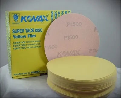 Produktbild von KOVAX Yellow Film Scheiben P1500 Ø152mm Super Tack ungelocht (7781500)  50er-Pck.