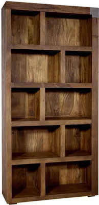 Immagine prodotto di MASSIVMOEBEL24 | scaffale in legno di Mango 100x35x204 marrone laccato AMSTERDAM #21
