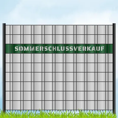 Produktbild von zaun|zu Sichtschutzstreifen SOMMERSCHLUSSVERKAUF Laserstreifen für Doppelstabzaun Grün 2,55m