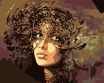 Produktbild von Diamondi - Diamond painting - GEHEIMNISVOLLE FRAU, 40X50 cm, ohne Keilrahmen