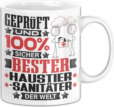 Produktbild von Haustiersanitäter Geschenk Lustiger Spruch für Haustiersanitäter Geschenkidee Bester Haustiersanitäter Der Welt (Weiß)