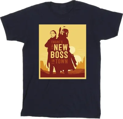 Produktbild von Star Wars - "The Book Of Boba Fett New Boss" T-Shirt für Herren BI44881 (L) (Marineblau)
