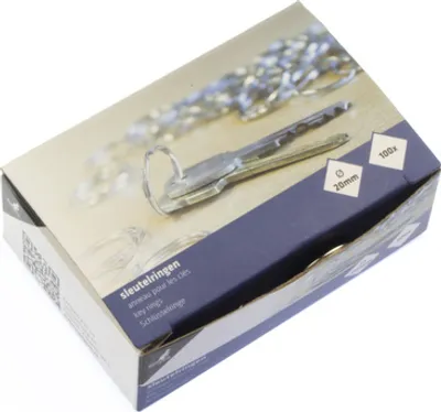 Obrázek produktu pro kangaro  K-28132  kangaro Schlüsselringe, Metall, Durchmesser: 32 mm, silber