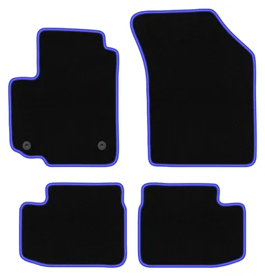 Image de Tapis de sol en moquette noir/bleu pour Fiat Sedici 2006-2014 4 pièces