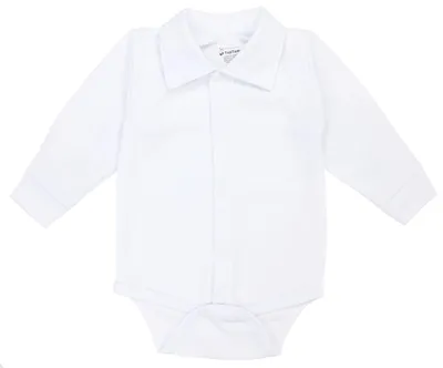 Produktbild von TupTam Baby Jungen Langarm oder Kurzarm Body mit Kragen  e Materialen , Farbe: Weiß, Größe: 74