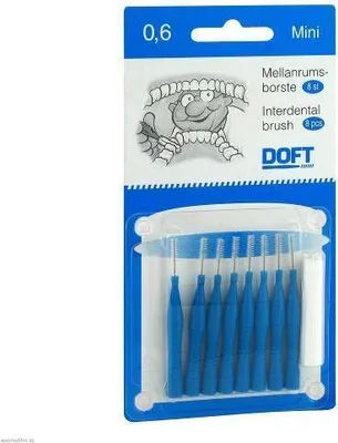 Obrázek produktu pro Mezizubní kartáček 0,6 Mini Doft 8 ks