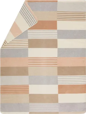 Produktbild von Kuscheldecke Kästchen/Streifen Farbe Kork 150x200cm von David Fussenegger