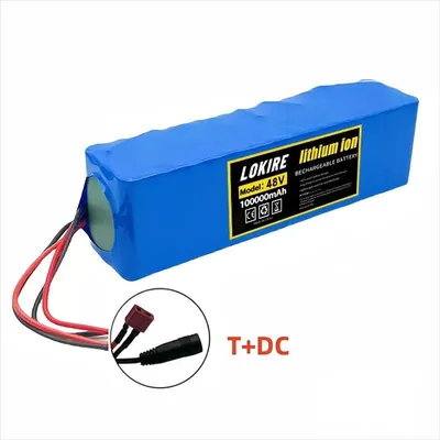 Image de Batterie lithium-ion 48V 100Ah - Pack batterie 13S3P - 2000W pour moteur 48V (vélos électriques, scooters) - Avec protection BMS - Connecteur DC XT60 - XT60-DC