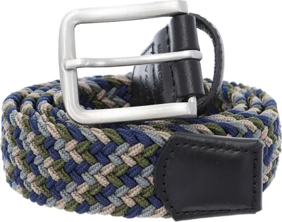 Produktbild von Vanzetti Herren Gürtel - Bandgürtel, Stretchgürtel geflochten Blau/Grün/Beige 110 cm