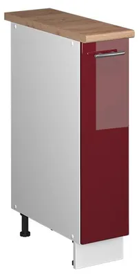 Immagine prodotto di Armadio cucina dispensa alto Vicco Fame-Line Bordeaux lucido/Bianco 20 cm, PL Rovere, Model 62080