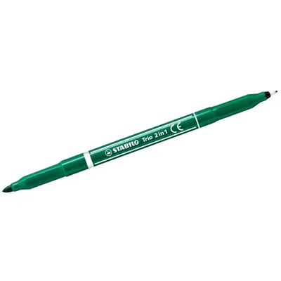 Produktbild von Filzstift und Fineliner in einem - STABILO Trio 2 in 1 - Einzelstift - grün
