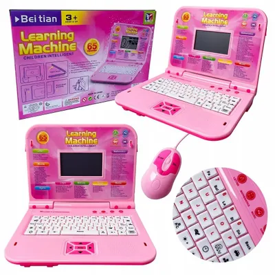 Obrázok produktu pre Vzdelávací notebook CoolStaff rosa pre deti od 3 rokov, s 65 funkciami