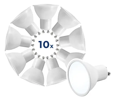 Produktbild von LED-Strahler McShine MS-60-10 GU10 6W 510lm 6500K tageslichtweiß,10er-Pack