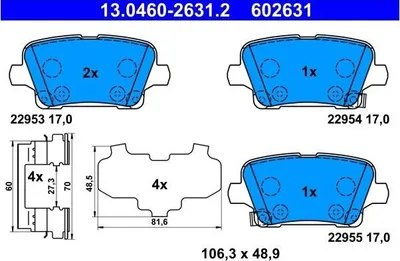 Image de Plaquettes De Frein Opel Insignia Arrière 1,4-2,0 17-