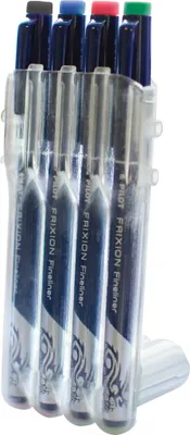 Obrázek produktu pro Pilot FriXion Fineliner, Černá, Modrá, Zelená, Červená, Pokuta, Modrá, Stříbrná, Kulatý, 1,3 mm, 0,45 mm