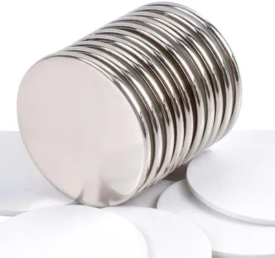 Obrázek produktu pro Sada neodymových magnetů, bílé, kulaté magnety, balení po 10 kusech