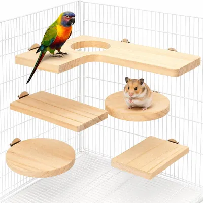 Immagine prodotto di Set di 5 accessori in legno per criceti e altri piccoli animali