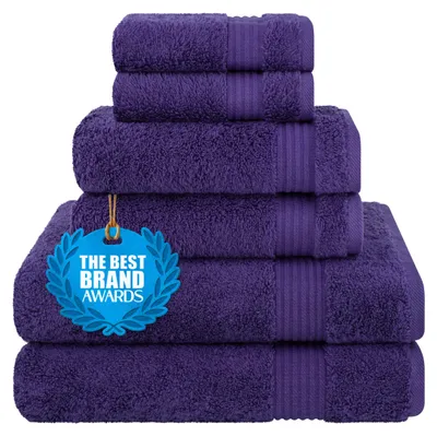 Immagine prodotto di Set di 6 asciugamani Cotone Paradise, 100% cotone, morbidi, assorbenti, color turchino