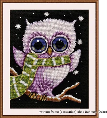 Obrázek produktu pro Sada křížkového vyšívání "Sova", počítaný vzor, 22x17cm