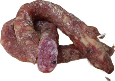 Produktbild von Salumificio San Cristoforo - Salsiccia Bianca Calabrese Stagionata, Laktose- und Glutenfrei, 500g, Handgefertigtes Vakuumverpacktes Produkt, Delika...
