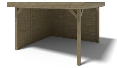 Image de Pergola de jardin 4.04x4.04m avec panneaux - traité - ALT132 - ALTANKA