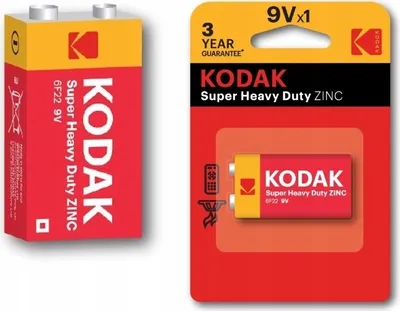 Obrázek produktu pro Kodak CTA 30953437, Baterie na jedno použití, 9V, Chlorid zinečnatý, 9 V, 250 mAh, 0 - 45 °C