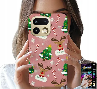 Produktbild von Etui Do Realme 16 Pro 5G - Świąteczne Renifery Choinki Laska Wzory