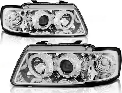 Image de Phares Angel Eyes adaptés à l'Audi A3 (8L) 96-00, chromés