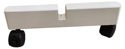 Produktbild von 1/3-teiliger Raumteilerständer mit Rollen, robuste Holz-Sichtschutzwand-Stützfüße, Halterung für Raumteiler, Sichtschutzwand