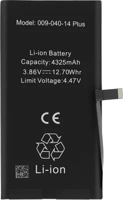 Obrázok produktu pre Clappio, batéria pre iPhone 14 Plus 4325mAh s integrovaným čipom TI, čierna
