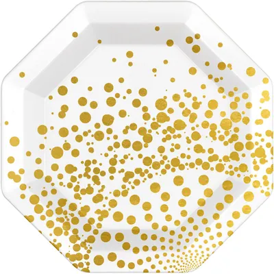 Image de Luxury Gold Assiette jetable 23cm - 6 pièces