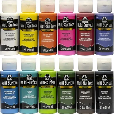 Produktbild von Silecomplaza Acrylfarben-Set für Anfänger und Künstler, ungiftig, funktioniert auf Allen Oberflächen, 60 ml, Mehrfarbig, 708 ml (Pack of 1), 708