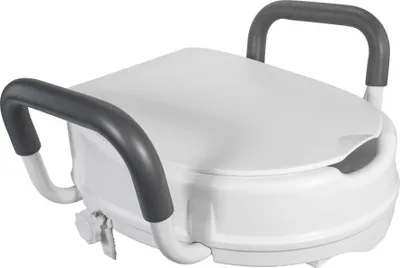 Obrázek produktu pro Zvýšené sedátko na WC s poklopem a madly DELUXE BTM580