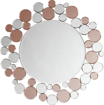 Produktbild von Wandspiegel Bubble 1900 Silber / Rosa