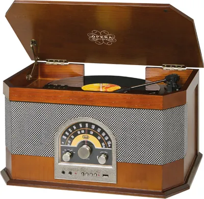 Image de Trevi TT 1040 BT Classic Opera avec Bluetooth Bois foncé