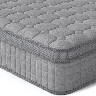 Produktbild von Vesgantti Matratze 180x200cm, 7-Zonen Federkernmatratze 30cm hoch, Taschenfederkernmatratze Mittelfeste Orthopädischem Grau (H3, Tight-top 30cm)