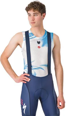 Obrázok produktu pre CASTELLI cyklistické svalové tričko - PRO MESH QUICK STEP 2025 - biela/modrá XL