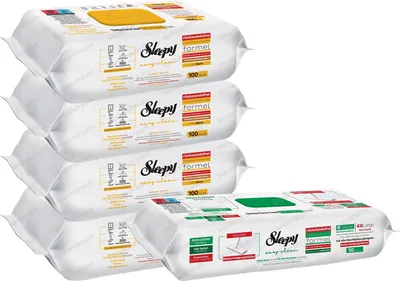 Produktbild von Sleepy Easy Clean Set 4xGelb Oberflächenreinigungstücher / 1xGrün Bodenreinigungstuch
