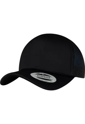 Produktbild von FLEXFIT 6005FC | Foam Trucker Cap Curved Visor - Farbe: Black/Black/Black - Größe: One Size